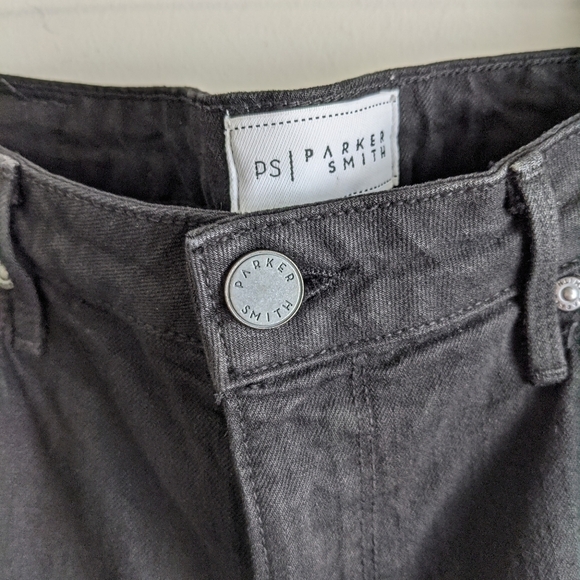 Parker Smith Bombshell Fit Cropped Slit Hem Black Jean 29 Straight Leg Capri - Picture 3 of 11